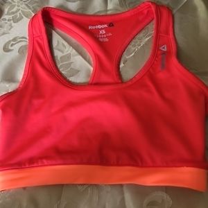 Reebok Speedwick Petite Orange Racerback Sports Bra Vest Top Size XS